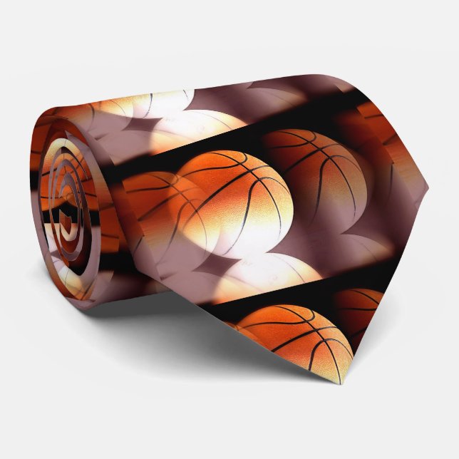 Stilvoll einzigartig Moderner Basketball Krawatte (Gerollt)