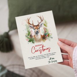 Stilvoll & elegant Deer Christmas Gärten Custom Feiertagskarte