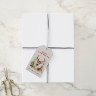 Stilvoll & elegant Deer Christmas Gärten Custom Geschenkanhänger