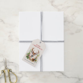 Stilvoll & elegant Deer Christmas Gärten Custom Geschenkanhänger