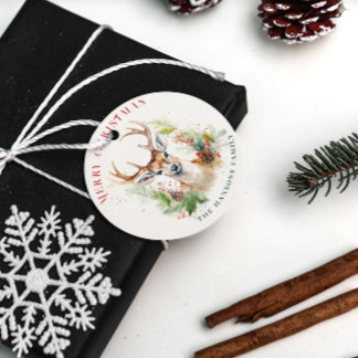 Stilvoll & elegant Deer Christmas Gärten Custom Geschenkanhänger