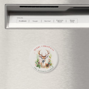 Stilvoll & elegant Deer Christmas Gärten Custom Magnet