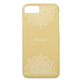Stilvoll & elegant Gold & White Mandala Lace Case-Mate iPhone Hülle