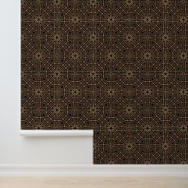 Stilvoll Elegant Retro Geometric Classy Deko Brown Tapete