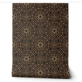 Stilvoll Elegant Retro Geometric Classy Deko Brown Tapete