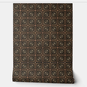 Stilvoll Elegant Retro Geometric Classy Deko Brown Tapete