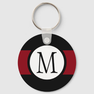 Stilvoll elegantes Monogramm aus schwarz, weiß und Schlüsselanhänger