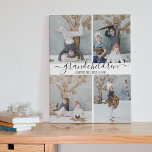 Stilvoll | Enkel | FotoCollage Fotoplatte<br><div class="desc">Mit dieser stilvollen Foto-Plakette verwandeln Sie Ihre hochgeachteten Fotos in einen einzigartigen Sake! Diese Plakette mit vier Lieblingsbildern in einem eleganten, modernen Design spiegelt den Familiengeist perfekt wider und fügt jedem Raum eine besondere Touch hinzu. Außerdem ist die Plakette mit dem inspirierenden Gefühl "Enkel vollenden den Kreis der Liebe" personalisiert,...</div>