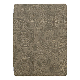 Stilvoll Etched Gold Paisley Floral Muster iPad Pro Hülle