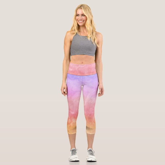Stilvoll farbene Leggings (Vorderseite)