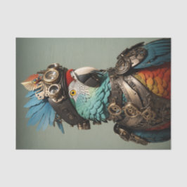 Stilvoll farbiger Steampunk-Papagei Seidenpapier
