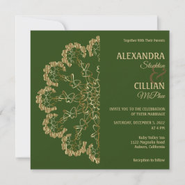 Stilvoll floral Mandala Wedding Einladung