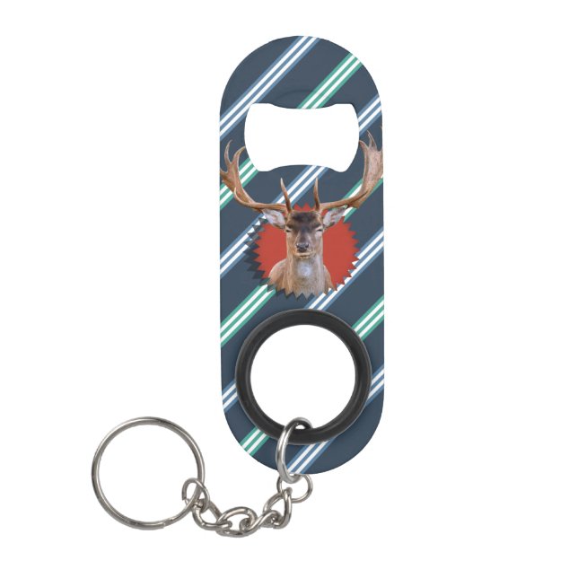 Stilvoll für ihn mit Monogramm männliches modernes Mini Flaschenöffner (Vorderseite)