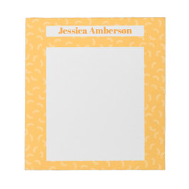 Stilvoll gelbe moderne Typografie personalisierter Notizblock