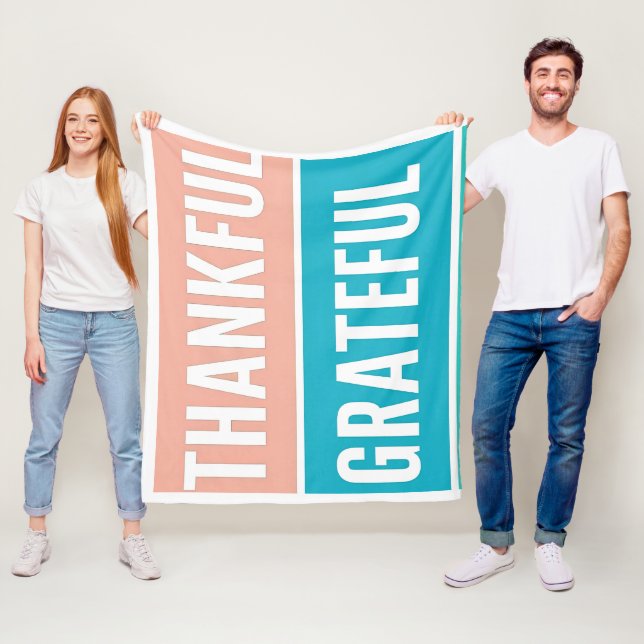 Stilvoll gesegnet, dankbar Dankbarer Erntedank Fleecedecke (Beispiel)