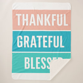 Stilvoll gesegnet, dankbar Dankbarer Erntedank Sherpadecke