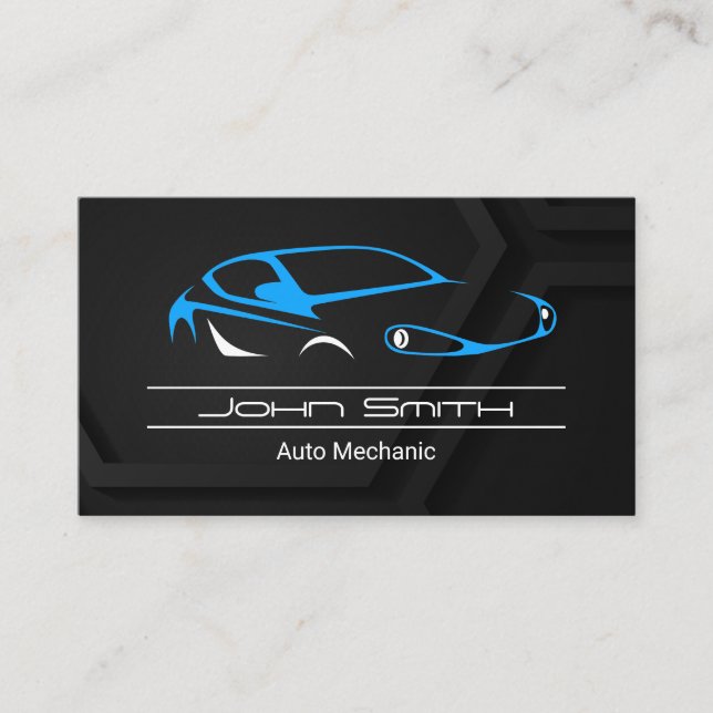 Stilvoll gestaltetes Auto-Sportwagen-Logo Visitenkarte (Vorderseite)