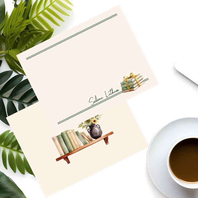 Stilvoll gestapelte Bücher Mehrzweckflach Mitteilungskarte (Von Creator hochgeladen)