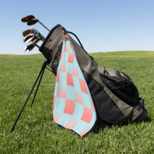 Stilvoll gestuftes Pulver blaue Korallen rosa Golfhandtuch