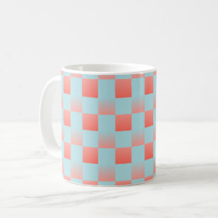 Stilvoll gestuftes Pulver blaue Korallen rosa Kaffeetasse