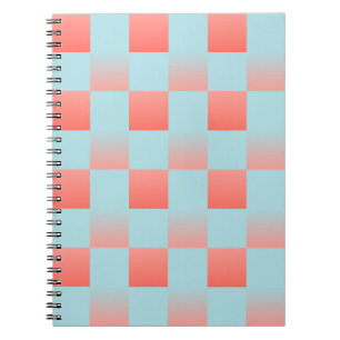 Stilvoll gestuftes Pulver blaue Korallen rosa Notizblock