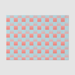 Stilvoll gestuftes Pulver blaue Korallen rosa Seidenpapier