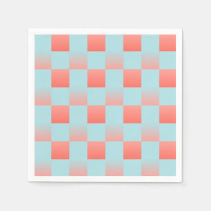 Stilvoll gestuftes Pulver blaue Korallen rosa Serviette