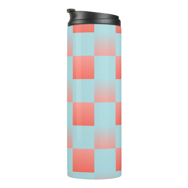 Stilvoll gestuftes Pulver blaue Korallen rosa Thermosbecher (Nach rechts gedreht)