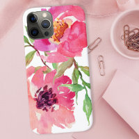 Stilvoll Girly Pink Watercolor Blumenmuster