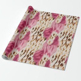 Stilvoll Girly Pink White Gold Zebra Geschenkpapier
