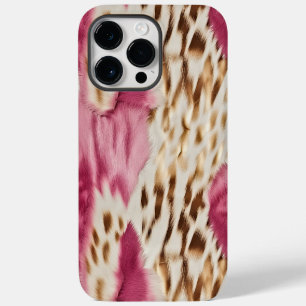 Stilvoll Girly Pink White Gold Zebra iPhone 14 Pro Max Hülle