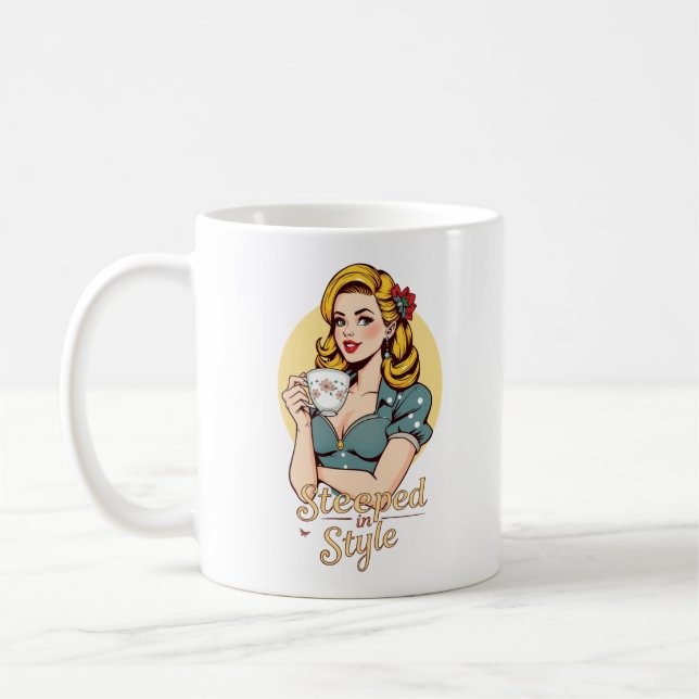 Stilvoll glamouröse Retro-Teetrinker Kaffeetasse (Links)