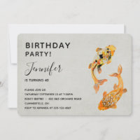 Stilvoll Gold Koi Fish Geburtstag