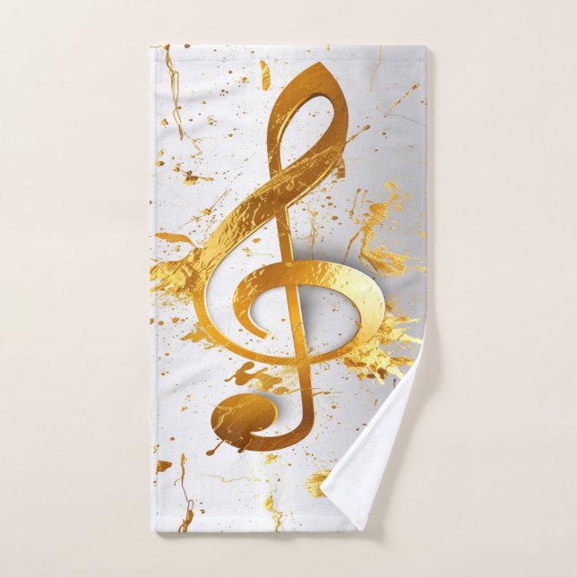 Stilvoll Golden Harmony Musical Chaos Ivory Handtuch (Handtuch)