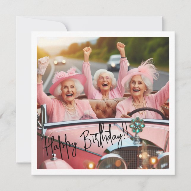 Stilvoll Granny, Happy Birthday Granny Karte (Vorderseite)