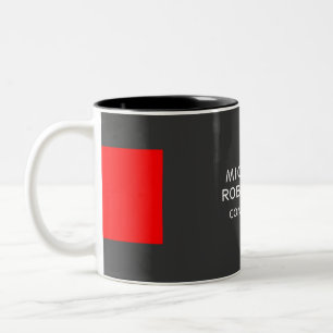 Stilvoll grau-rot Minimalistisch Moderne Zweifarbige Tasse