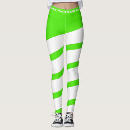 Stilvoll grünes Weiß-Training Leggings