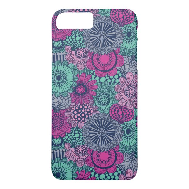 Stilvoll helles Muster prächtiger Blume Case-Mate iPhone Hülle (Rückseite)