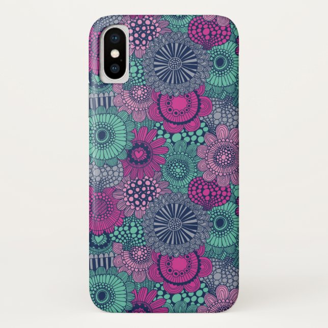 Stilvoll helles Muster prächtiger Blume Case-Mate iPhone Hülle (Rückseite)