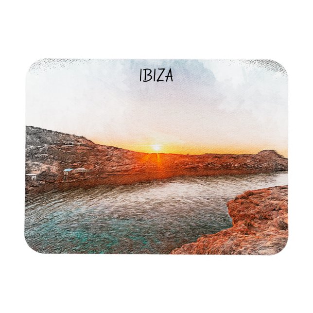 Stilvoll Ibiza Spain Sunset Magnet (Horizontal)