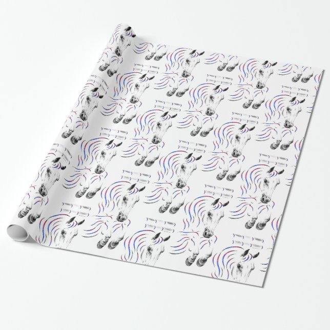 Stilvoll Jumping Jumper Horse Geschenkpapier (Ungerollt)