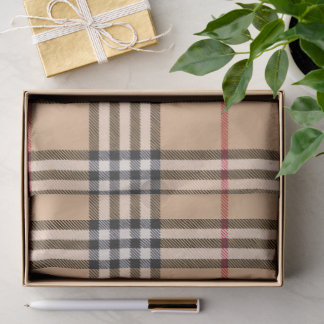Stilvoll kariert Warm Beige Grundlage Weiß Schwarz Seidenpapier