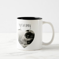 Stilvoll | Katze | Herz-Foto Zwei-Tonen-Kaffee