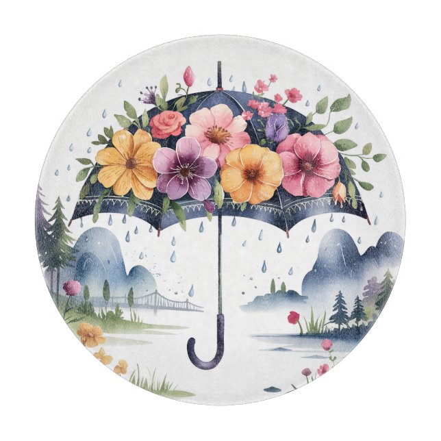 Stilvoll & langlebig Küche Zubehör floral Schneidebrett (Vorderseite)