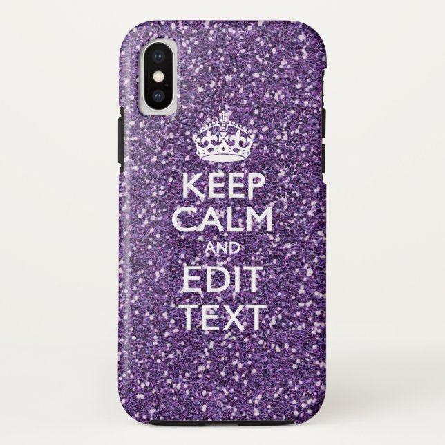 Stilvoll Lila behalten Ruhe und Text auf Case-Mate iPhone Hülle (Rückseite)