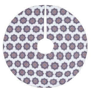 Stilvoll Lila Mandala Polyester Weihnachtsbaumdecke
