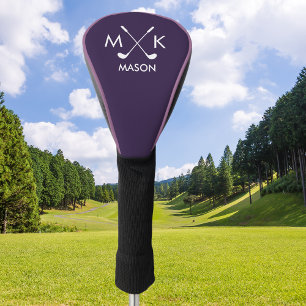 Stilvoll Lila Modernes Golf-Logo Personalisiert Golf Headcover