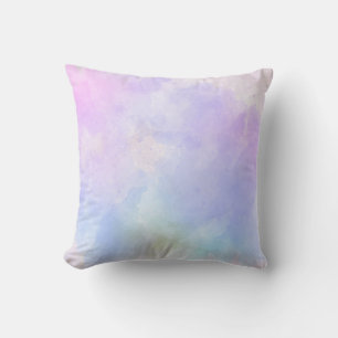Stilvoll Lila rosa Blau Abstrakte Wasserfarbe Kissen