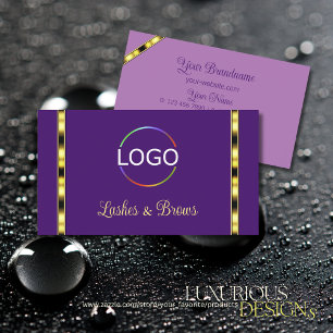 Stilvoll Lila und Lilac mit Logo Beruflich Visitenkarte