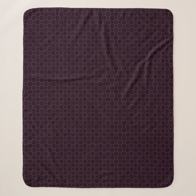 Stilvoll lila und schwarz Sherpa Blanket Sherpadecke (Vorderseite)